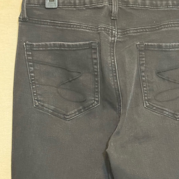 B-249 Seven7 Midnight Black Mid Rise Skinny Cropped Denim Jeans Size 12 - Picture 9 of 16